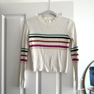 BP Striped Ribbed Long Sleeve Top - size small